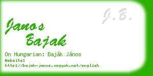 janos bajak business card